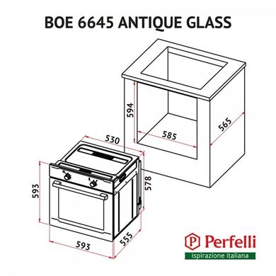 Духова шафа Perfelli BOE 6645 IV Antique Glass
