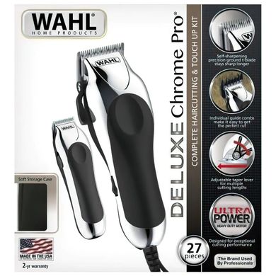 Машинка для стрижки волосся Wahl ChromePro DeLuxe 79524-2716