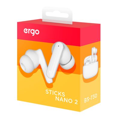 Навушники ERGO BS-730 Sticks Nano 2 White (BS-730W)
