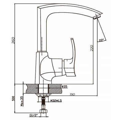 Змішувач для кухонної мийки Haiba FOCUS 018 матовий (HB0130)