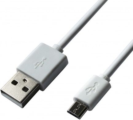 Кабель Grand-X USB-micro USB PM025W,100% мідь, 2.5m, White
