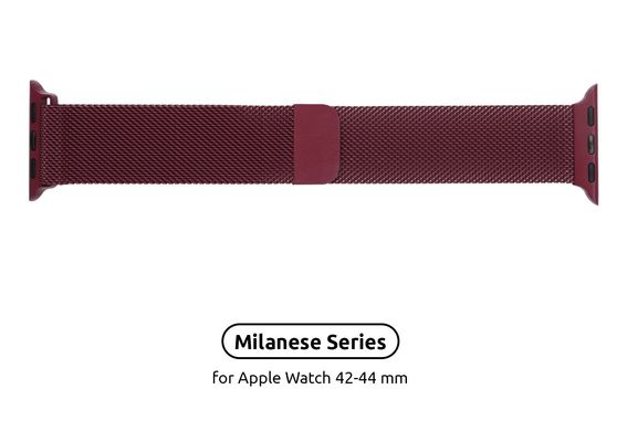 Ремінець Armorstandart Milanese Loop Band для Apple Watch All Series 42/44 mm Burgundy (ARM55263)
