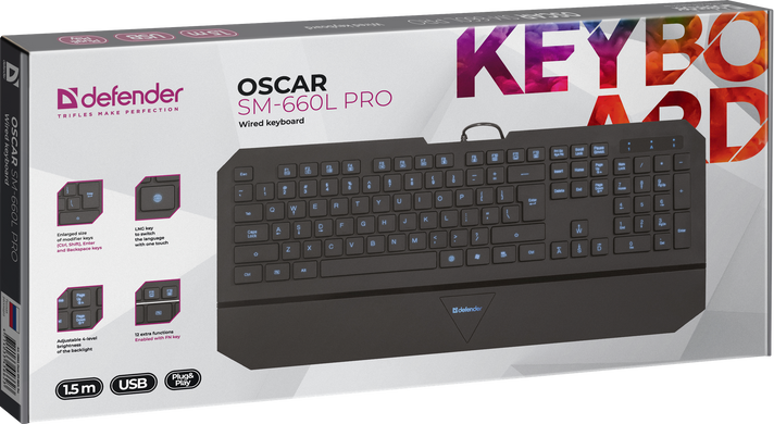 Клавіатура Defender Oscar SM-660L Pro (45662)
