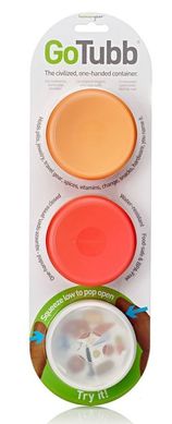 Набір контейнерів Humangear GoTubb 3-Pack Medium Clear Orange Red (білий, оранжевий, червоний) (022.0047)