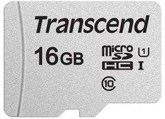 Карта памяти Transcend MicroSDHC 300S 16GB Class 10 UHS-I U1 no adapter (TS16GUSD300S)