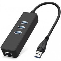 USB-Хаб Dynamode USB 3.0 Type-A - RJ45 Gigabit Lan Black