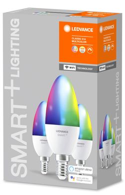 Набір розумних ламп LEDVANCE (OSRAM) LEDSMART+ WiFi B40 5W (470Lm) 2700-6500K + RGB E14 3шт