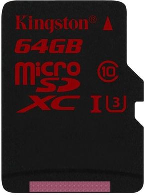 Карта пам'яті Kingston microSDHC / SDXC UHS-I U3 90R / 80W 64Gb