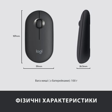 Комплект (клавіатура, миша) Logitech Wireless Combo MK470 Slim Graphite UKR (920-009206)