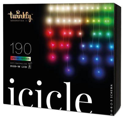 Гірлянда Twinkly Icicle RGBW 190LED (TWI190SPP-TEU)