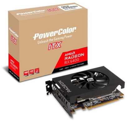 Видеокарта PowerColor Radeon RX 6400 ITX 4GB (AXRX 6400 4GBD6-DH)