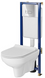 Інсталяційна система Cersanit Tech Line Base з кнопкою Base Smart+унітаз City Clean On із сидінням (S701-643)