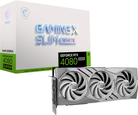 Видеокарта MSI GeForce RTX 4080 SUPER GAMING X SLIM WHITE 16384MB (RTX 4080 SUPER 16G GAMING X SLIM WHITE)