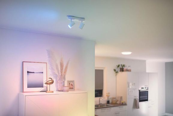 Розумний накладний точковий світильник WiZ IMAGEO Spots 2x5W 2200-6500K RGB Wi-Fi White (929002658801)