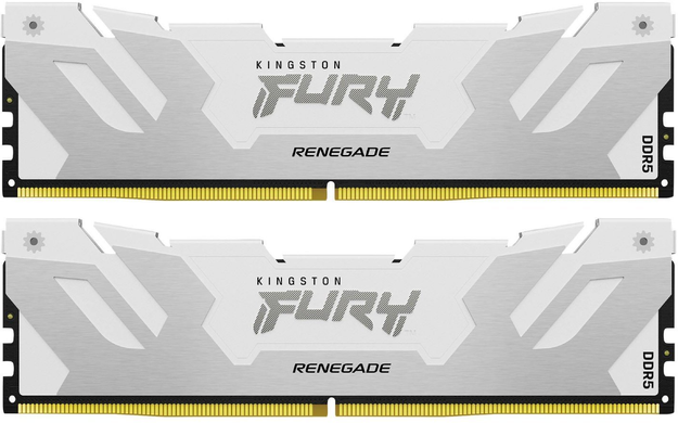 Оперативна пам'ять Kingston FURY DDR5 32GB (2x16GB) 7200Mhz Renegade White (KF572C38RWK2-32)