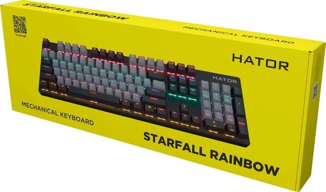 Клавиатура механическая HATOR Starfall Rainbow Origin Red (HTK-608-BGB)
