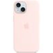 Чехол Apple для iPhone 15 Plus Silicone Case with MagSafe Light Pink (MT143)