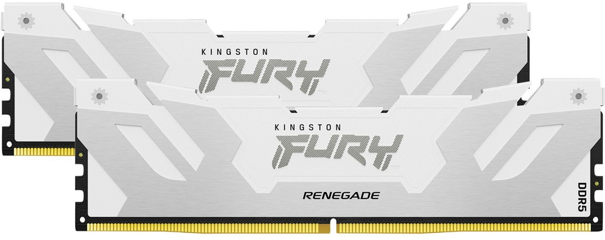 Оперативна пам'ять Kingston FURY DDR5 32GB (2x16GB) 7200Mhz Renegade White (KF572C38RWK2-32)