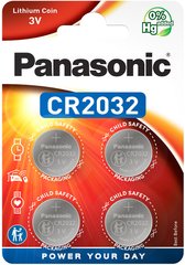 Батарейка Panasonic літієва CR2032 блістер 4 шт (CR-2032EL/4B)