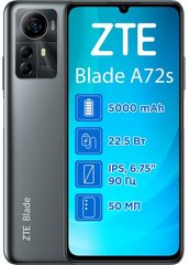 Смартфон ZTE A72S 4/128GB Grey