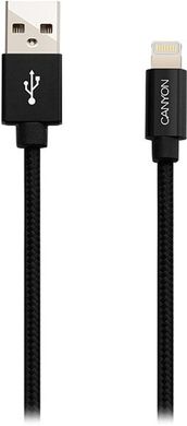 Кабель Canyon Lightning - USB MFI 0.96 м Black (CNS-MFIC3B)