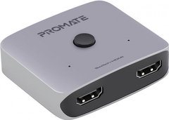 Комутатор Promate Switch-HDMI 4K 60Hz Silver (switch-hdmi.silver)