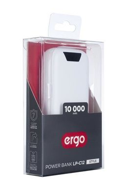 Універсальна мобільна батарея Ergo LP-С12 - 10000 mAh White