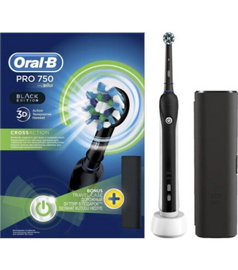 Зубна щітка Braun Oral-B PRO 750 D16 CrossAction Black (D16.513.1UX Black)