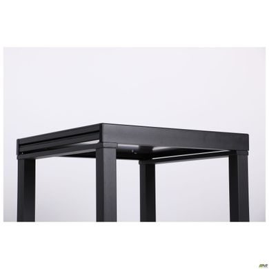 Раскладной стол AMF Пирей черный/стекло антрацит (546524)