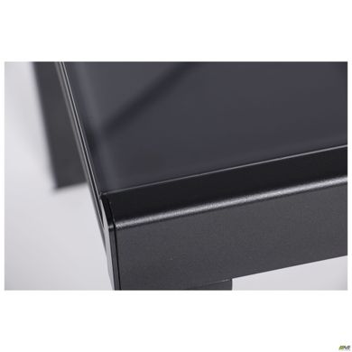 Раскладной стол AMF Пирей черный/стекло антрацит (546524)