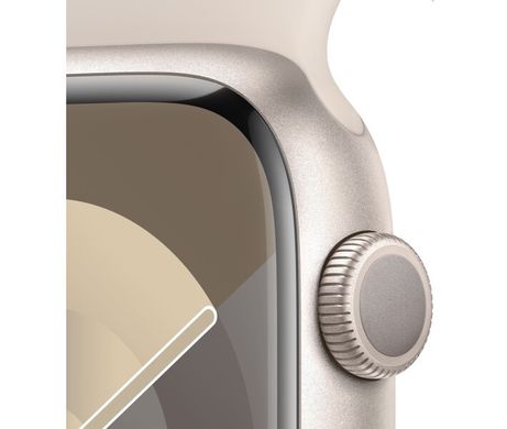 Apple Watch Series 9 LTE 45mm Starlight Aluminum Case with Starlight Sport Band - M/L (MRM93)