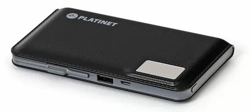 Універсальна мобільна батарея PLATINET 12000mAh 2,1A polymer USB + LCD BLACK [43799]