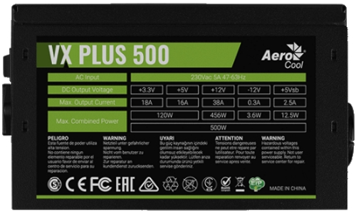 Блок живлення Aerocool VX Plus 500 500W