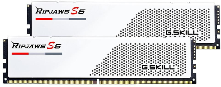 Оперативная память G.Skill 32 GB (2x16GB) DDR5 5600 MHz Ripjaws S5 Matte White (F5-5600J3036D16GX2-RS5W)