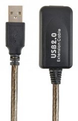 Активний подовжувач Cablexpert UAE-01-10M, USB 2.0, 10 м., Black