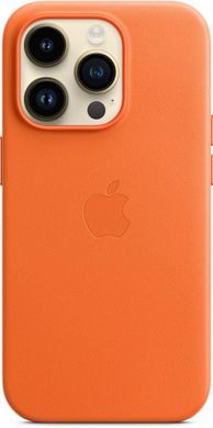 Чохол Apple для iPhone 14 Pro Max Leather Case with MagSafe Orange (MPPR3ZE/A)