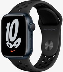 Смарт-годинник Apple Watch Nike Series 7 GPS 41mm Midnight Aluminium Case with Anthracite/Black Nike Sport Band (MKN43)