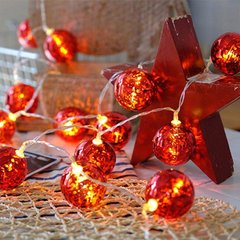 Лінійна гірлянда ColorWay Christmas lights ball 6 см 20 LED 3 м USB Red (CW-MC-LB20U)