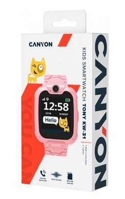 Детские смарт часы Canyon Tony KW-31 Pink