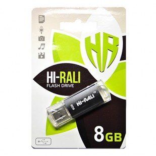 Флешка Hi-Rali USB 8GB Rocket Series Black (HI-8GBVCBK)