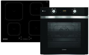 Комплект духова шафа Indesit IFWS 4841 JH BL + варильна поверхня Indesit IS 83Q60 NE