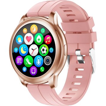 Смарт-часы Globex Smart Watch Aero Gold-Pink