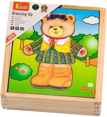Дерев'яний ігровий набір Viga Toys Гардероб ведмедиці (56403)