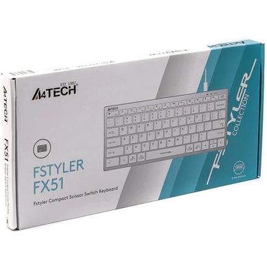 Клавіатура A4-Tech Fstyler FX51 USB White