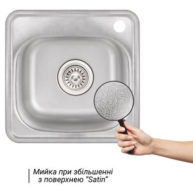 Кухонна мийка Lidz 3838 Satin 0,6 мм (LIDZ3838POL06)
