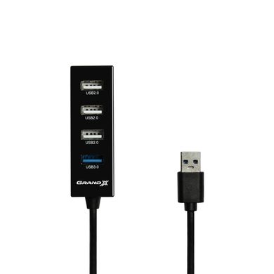 USB хаб Grand-X GH-409 Travel 4 порти (1хUSB3.0+3хUSB2.0)