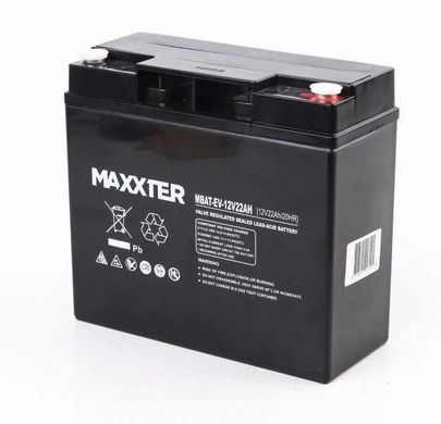 Акумуляторна батарея Maxxter 12В 22Ач (MBAT-EV-12V22AH)
