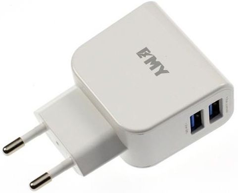 СЗУ EMY Charger 2.1A 2USB + Micro cable (MY-256), white