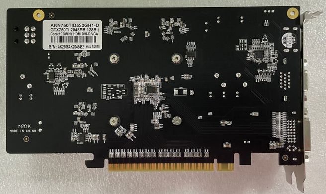 Відеокарта Arktek PCI-Ex GeForce GTX 750 Ti 2GB GDDR5 (128bit) (1020/5400) (DVI, VGA, HDMI) (AKN750TiD5S2GH1-D)