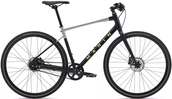 Велосипед 28" Marin Presidio 3 рама - XL 2022 Satin Black/Charcoal/Gloss Hi-Vis Yellow (SKD-52-89)